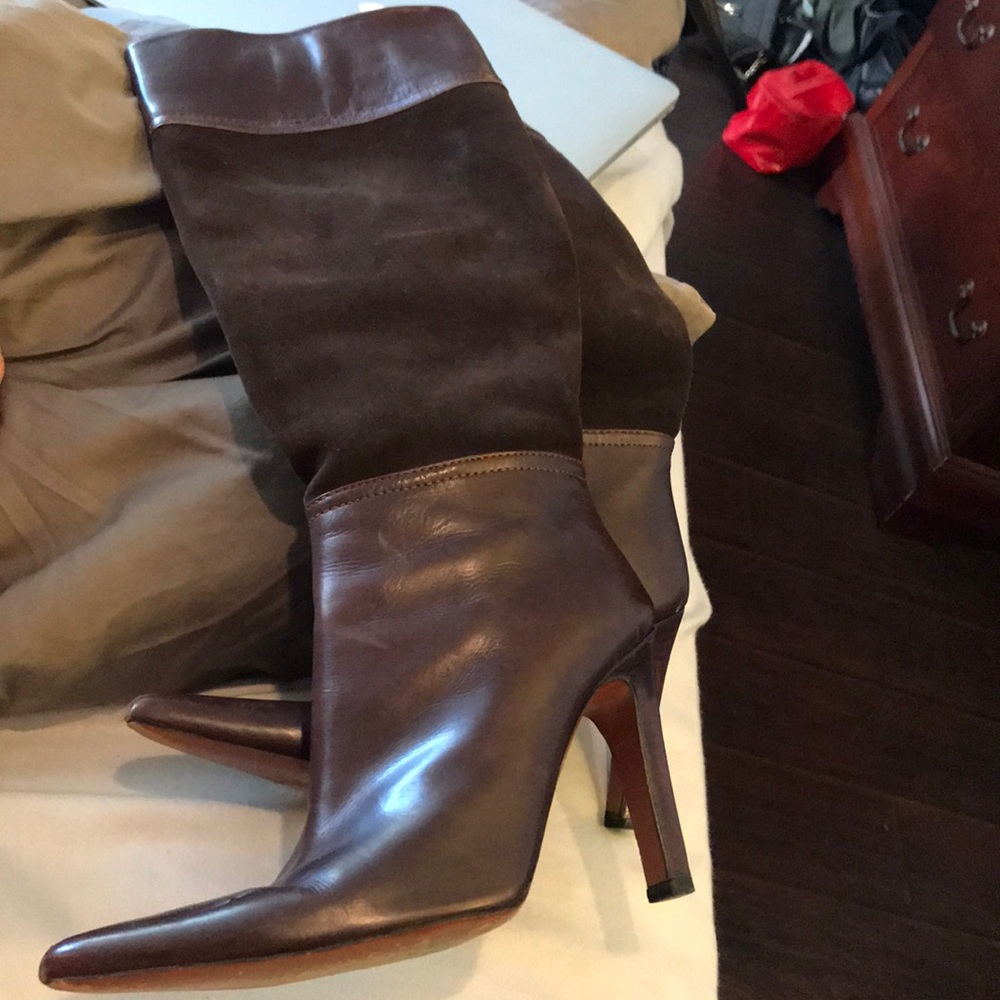 Real Italian & suede brown boots